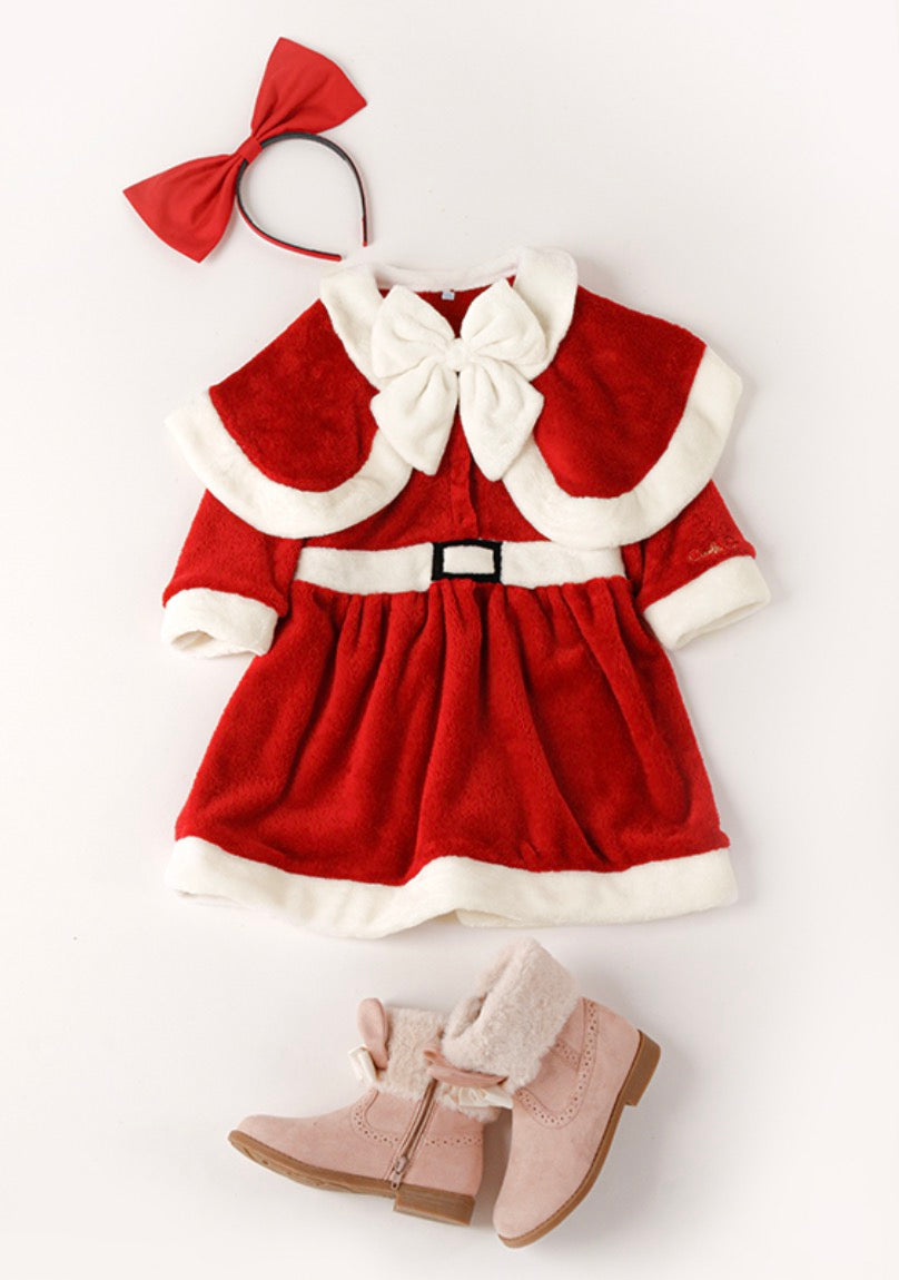 キャサリンコテージ Catherine Cottage ケープ付きキッズサンタワンピース （レッド[RED]） レッド[RED]