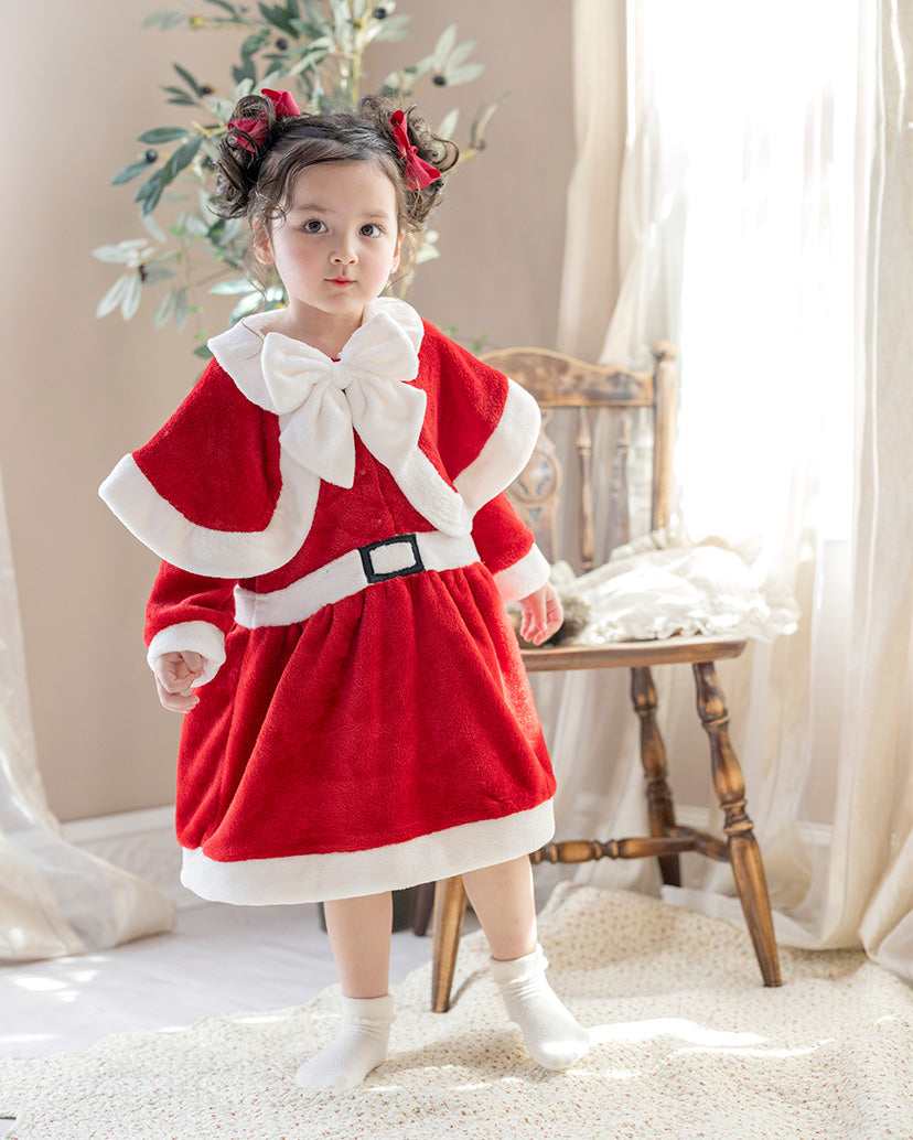キャサリンコテージ Catherine Cottage ケープ付きキッズサンタワンピース （レッド[RED]） レッド[RED]
