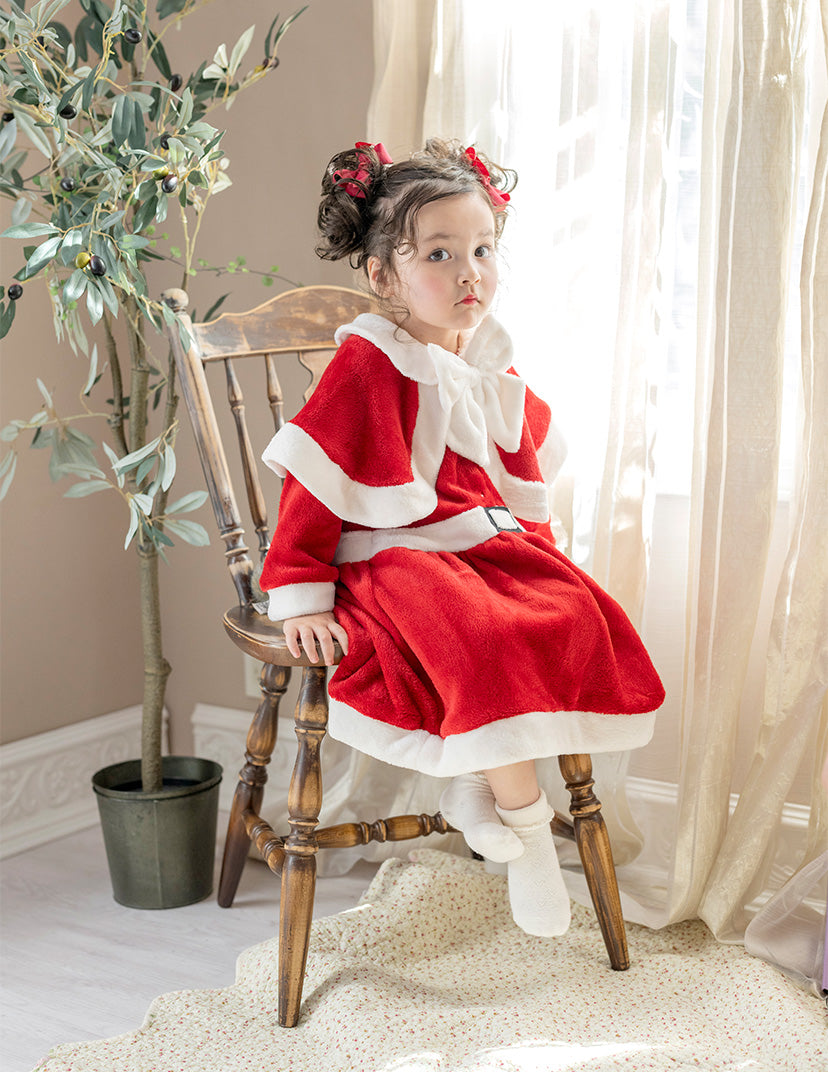 キャサリンコテージ Catherine Cottage ケープ付きキッズサンタワンピース （レッド[RED]） レッド[RED]