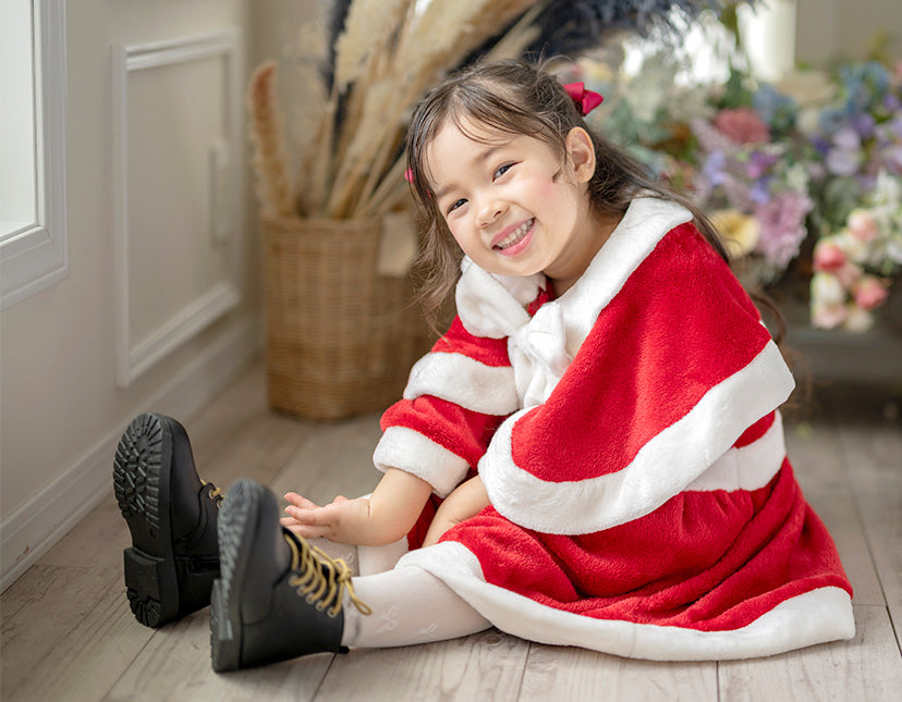 キャサリンコテージ Catherine Cottage ケープ付きキッズサンタワンピース （レッド[RED]） レッド[RED]