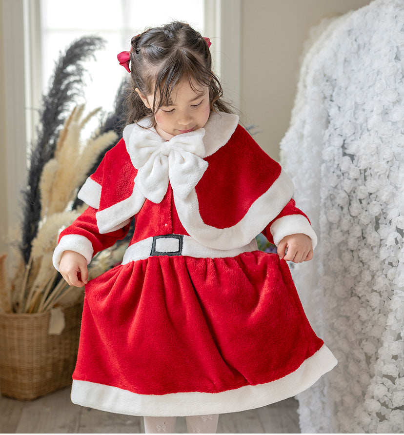 キャサリンコテージ Catherine Cottage ケープ付きキッズサンタワンピース （レッド[RED]） レッド[RED]