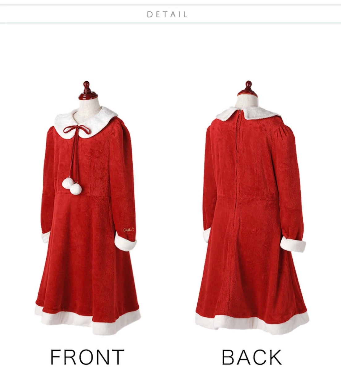 キャサリンコテージ Catherine Cottage ぽんぽん付きサンタワンピース （レッド[RED]） レッド[RED]
