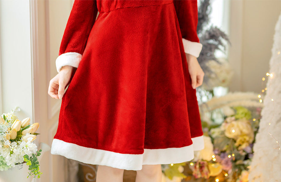 キャサリンコテージ Catherine Cottage ぽんぽん付きサンタワンピース （レッド[RED]） レッド[RED]