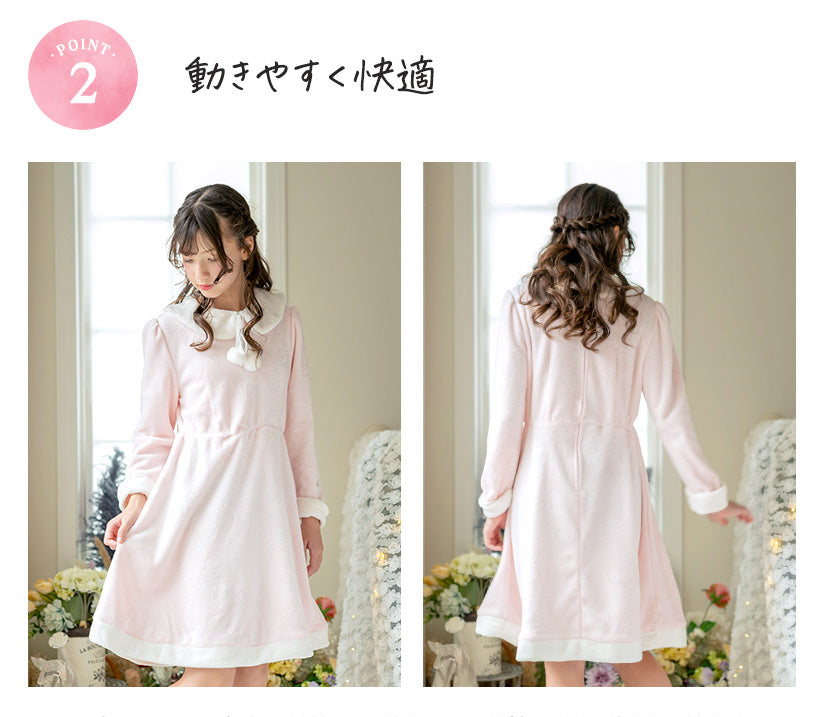 キャサリンコテージ Catherine Cottage ぽんぽん付きサンタワンピース （レッド[RED]） レッド[RED]