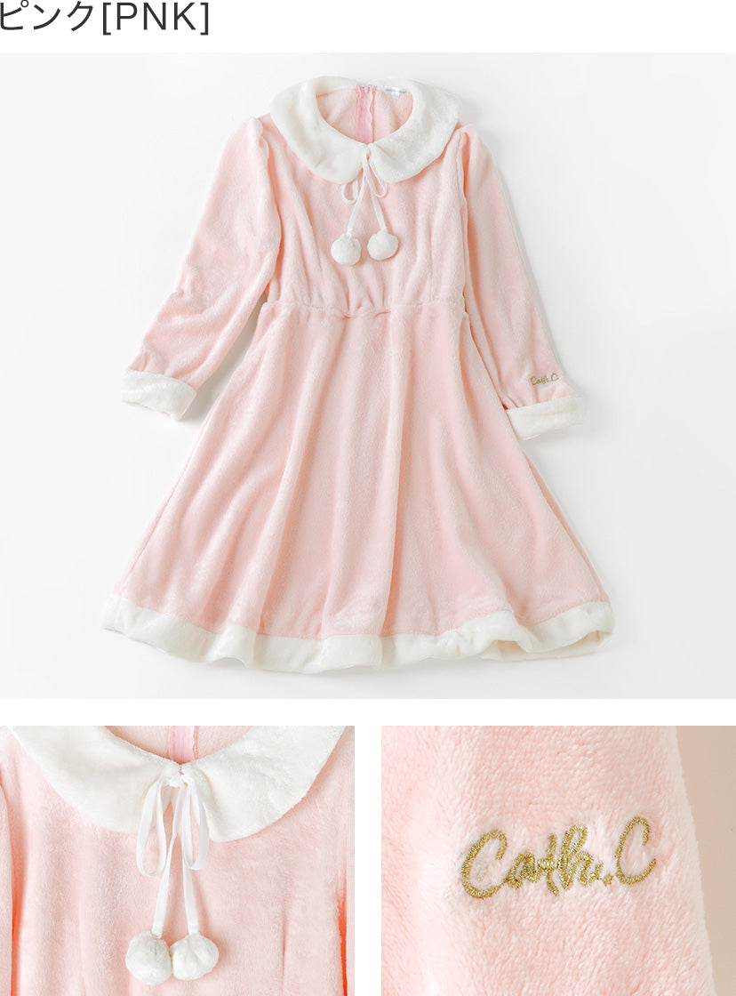 キャサリンコテージ Catherine Cottage ぽんぽん付きサンタワンピース （レッド[RED]） レッド[RED]