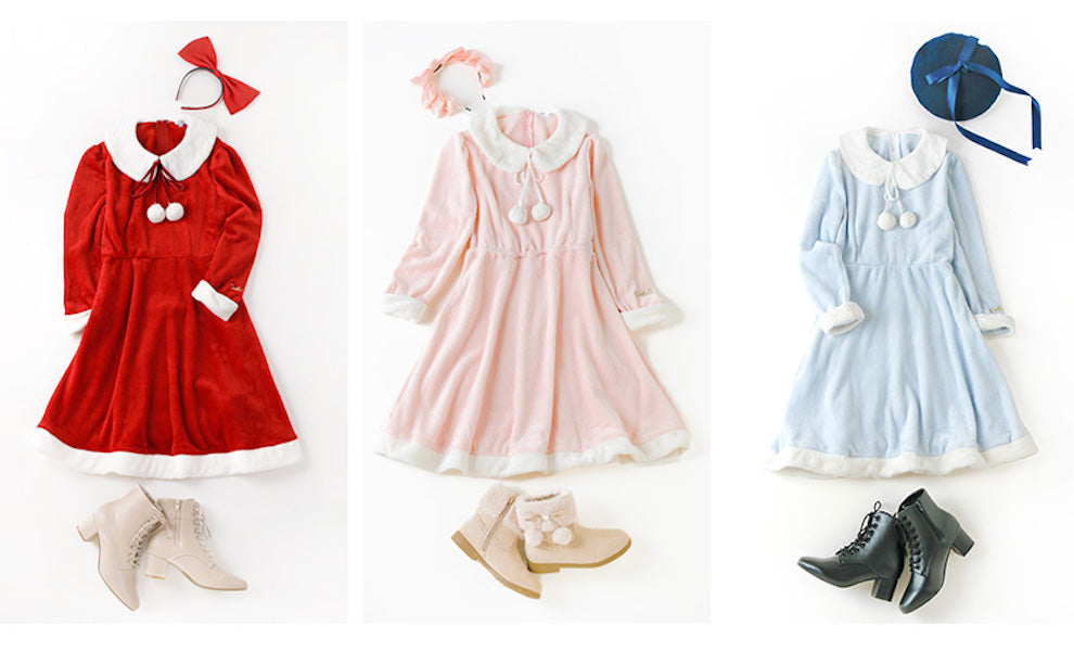 キャサリンコテージ Catherine Cottage ぽんぽん付きサンタワンピース （レッド[RED]） レッド[RED]