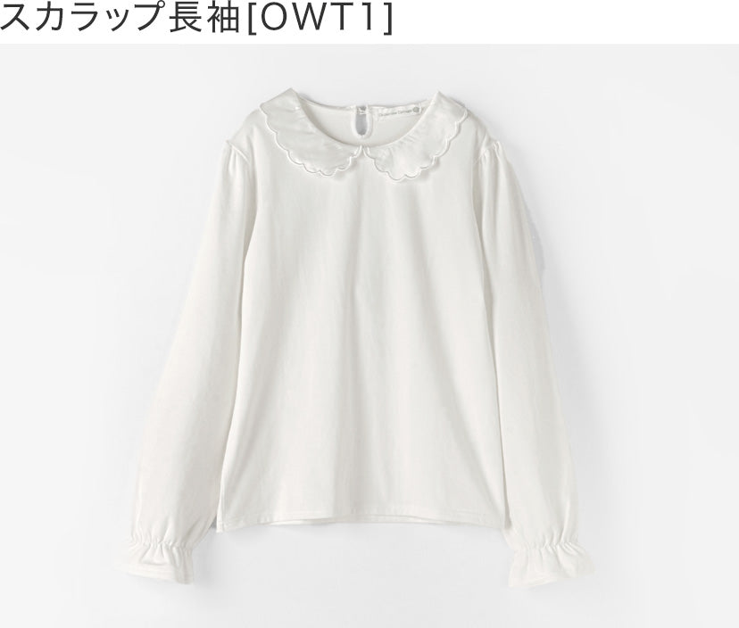 キャサリンコテージ Catherine Cottage やわらかカットソーブラウス （スカラップ半袖[OWT2]） スカラップ半袖[OWT2]