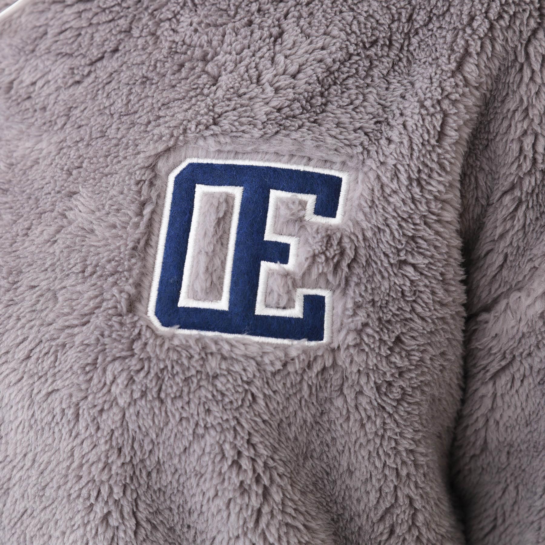 キューティーブロンド Cutie Blonde 【洗える】フェルト刺繍がワンポイント やわらかボアトップス （グレー(012)） グレー(012)