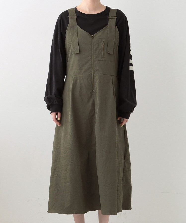 キューティーブロンド Cutie Blonde フロントZIP胸ポケットジャンドレ （カーキ(027)） カーキ(027)
