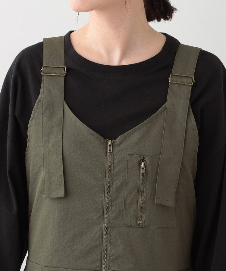 キューティーブロンド Cutie Blonde フロントZIP胸ポケットジャンドレ （カーキ(027)） カーキ(027)