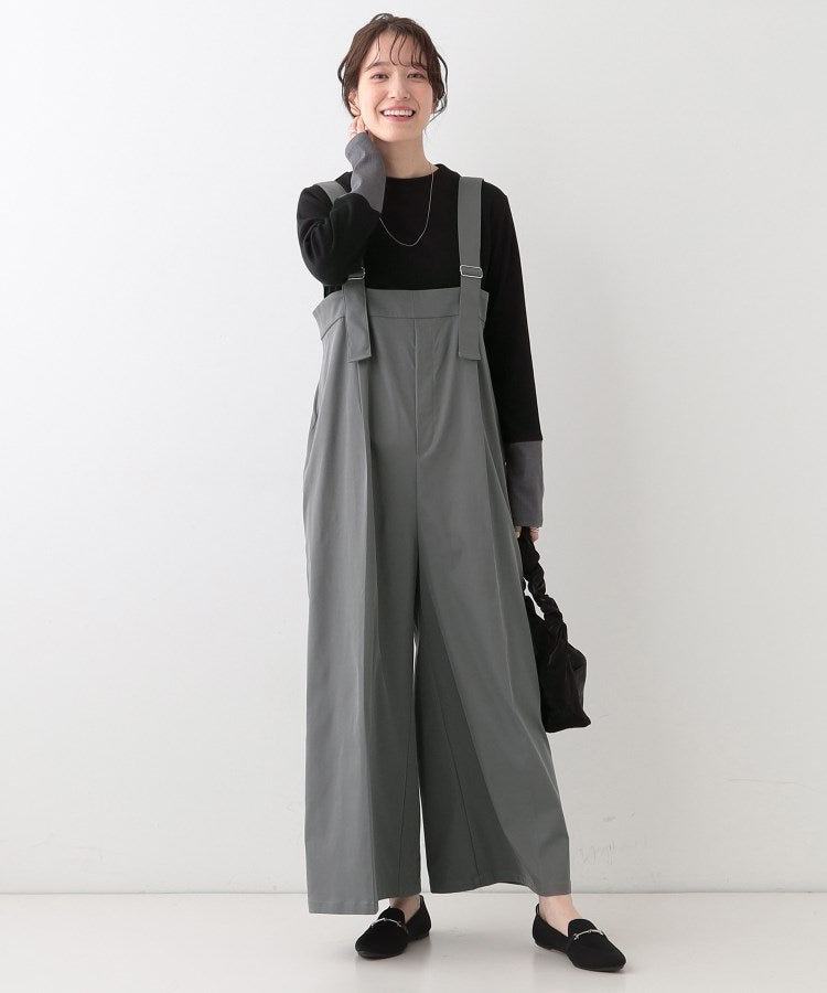 キューティーブロンド Cutie Blonde 【肩紐調節可能】タック入りオールインワン （ブラック(019)） ブラック(019)