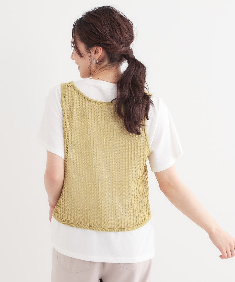 キューティーブロンド Cutie Blonde 【2点セット】メッシュニットベスト×ロゴTシャツセット （チャコールグレー(014)） チャコールグレー(014)