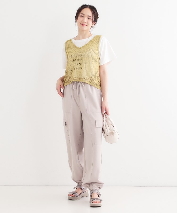 キューティーブロンド Cutie Blonde 【2点セット】メッシュニットベスト×ロゴTシャツセット （チャコールグレー(014)） チャコールグレー(014)