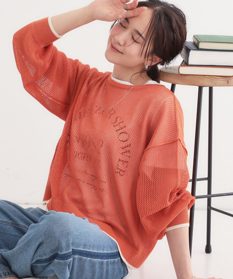 キューティーブロンド Cutie Blonde 【2点セット】メッシュ2WAYニット×ロゴTシャツセット （オレンジ(067)） オレンジ(067)