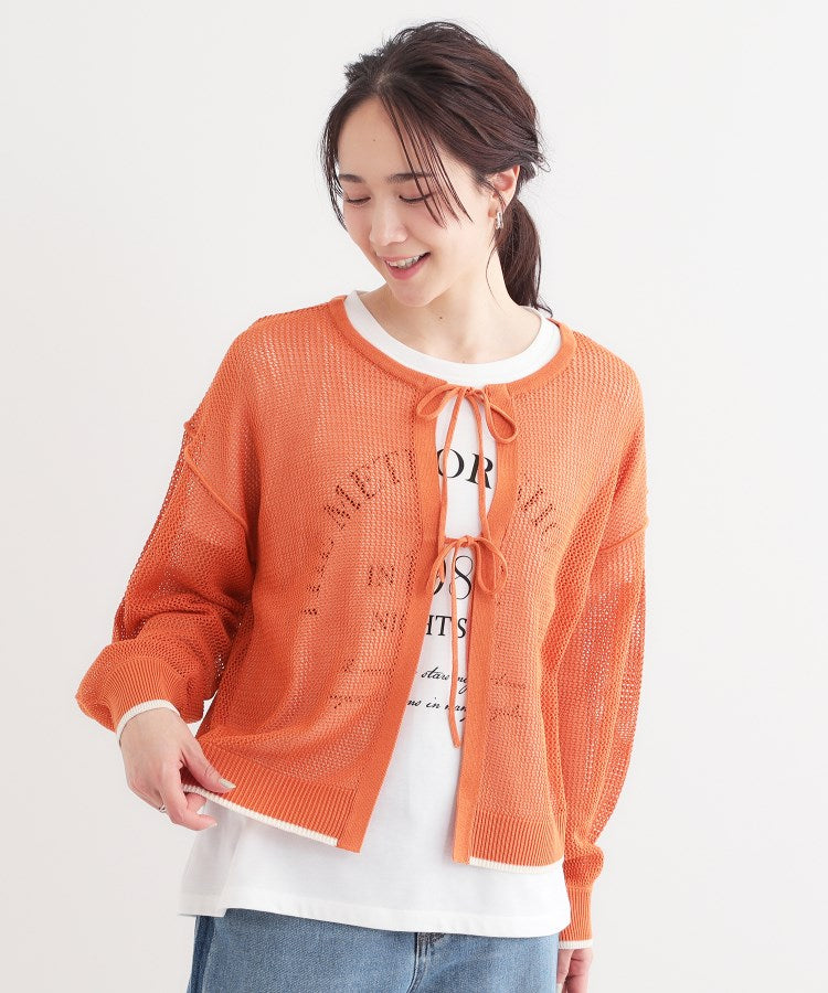キューティーブロンド Cutie Blonde 【2点セット】メッシュ2WAYニット×ロゴTシャツセット （オレンジ(067)） オレンジ(067)