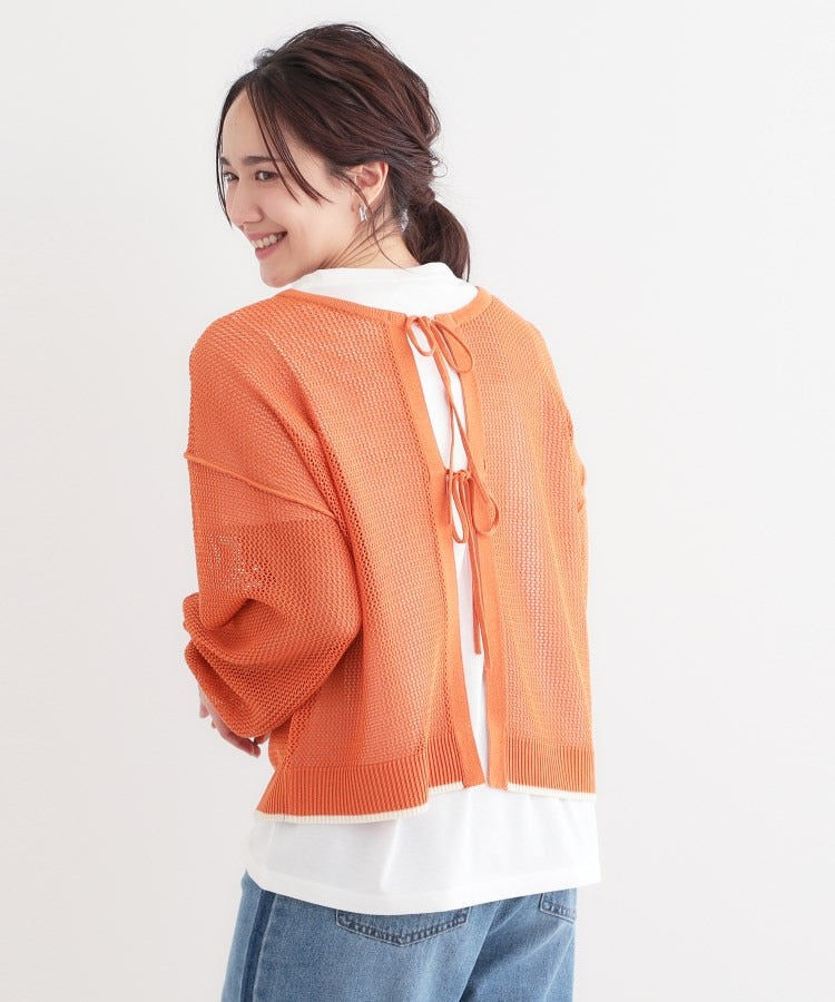 キューティーブロンド Cutie Blonde 【2点セット】メッシュ2WAYニット×ロゴTシャツセット （オレンジ(067)） オレンジ(067)