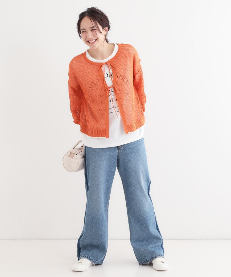 キューティーブロンド Cutie Blonde 【2点セット】メッシュ2WAYニット×ロゴTシャツセット （オレンジ(067)） オレンジ(067)