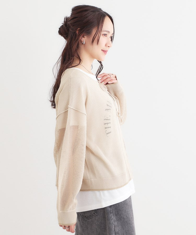 キューティーブロンド Cutie Blonde 【2点セット】メッシュ2WAYニット×ロゴTシャツセット （オレンジ(067)） オレンジ(067)