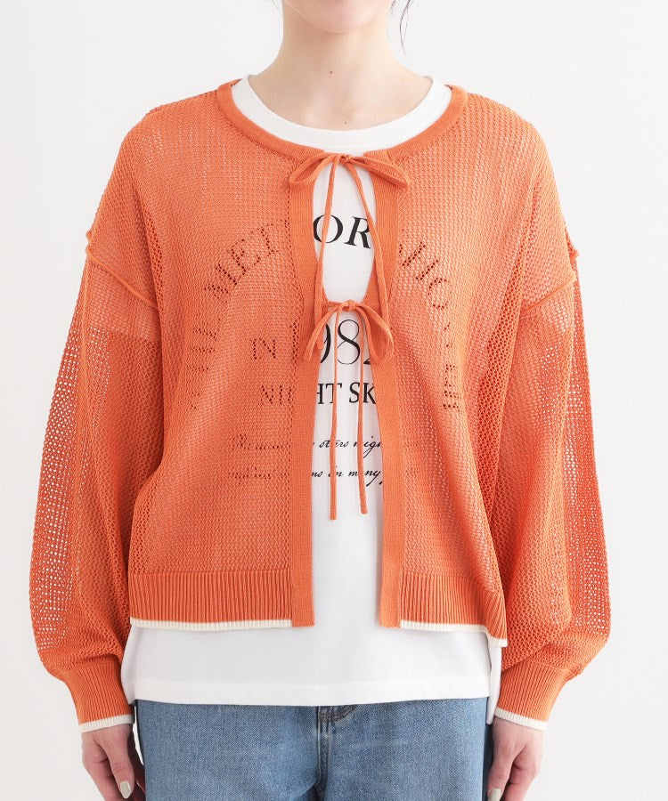 キューティーブロンド Cutie Blonde 【2点セット】メッシュ2WAYニット×ロゴTシャツセット （オレンジ(067)） オレンジ(067)