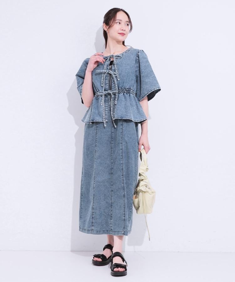 キューティーブロンド Cutie Blonde ライトオンスデニム ZIPキャミワンピース （ブルー(092)） ブルー(092)
