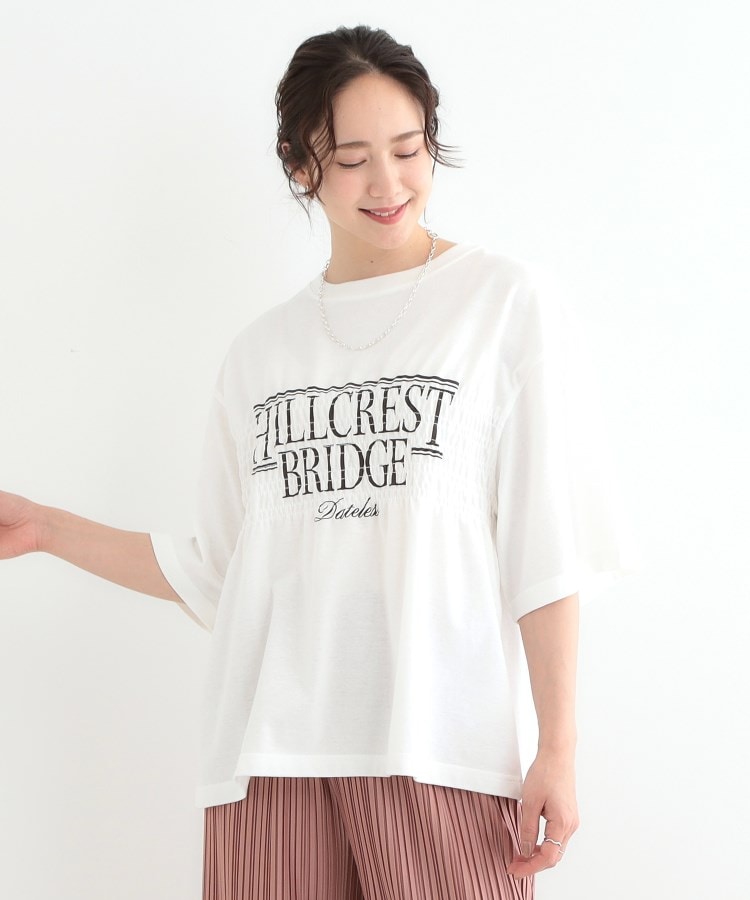 キューティーブロンド Cutie Blonde 胸シャーリング ロゴTシャツ （ホワイト(001)） ホワイト(001)