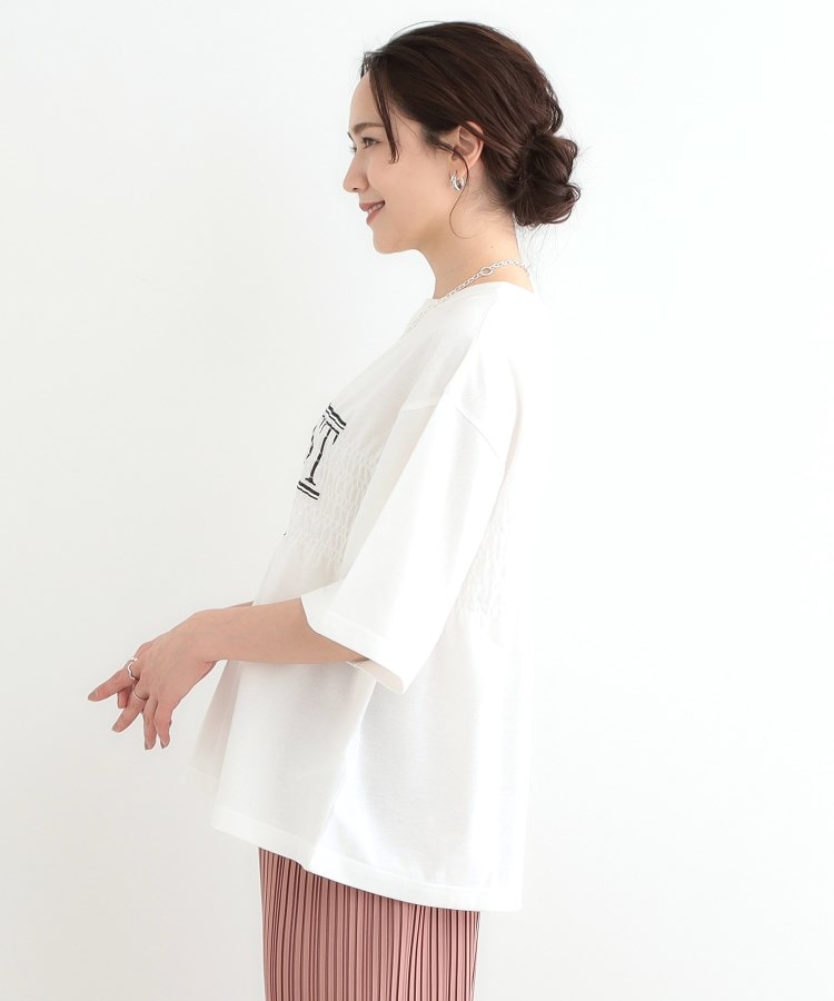 キューティーブロンド Cutie Blonde 胸シャーリング ロゴTシャツ （ホワイト(001)） ホワイト(001)