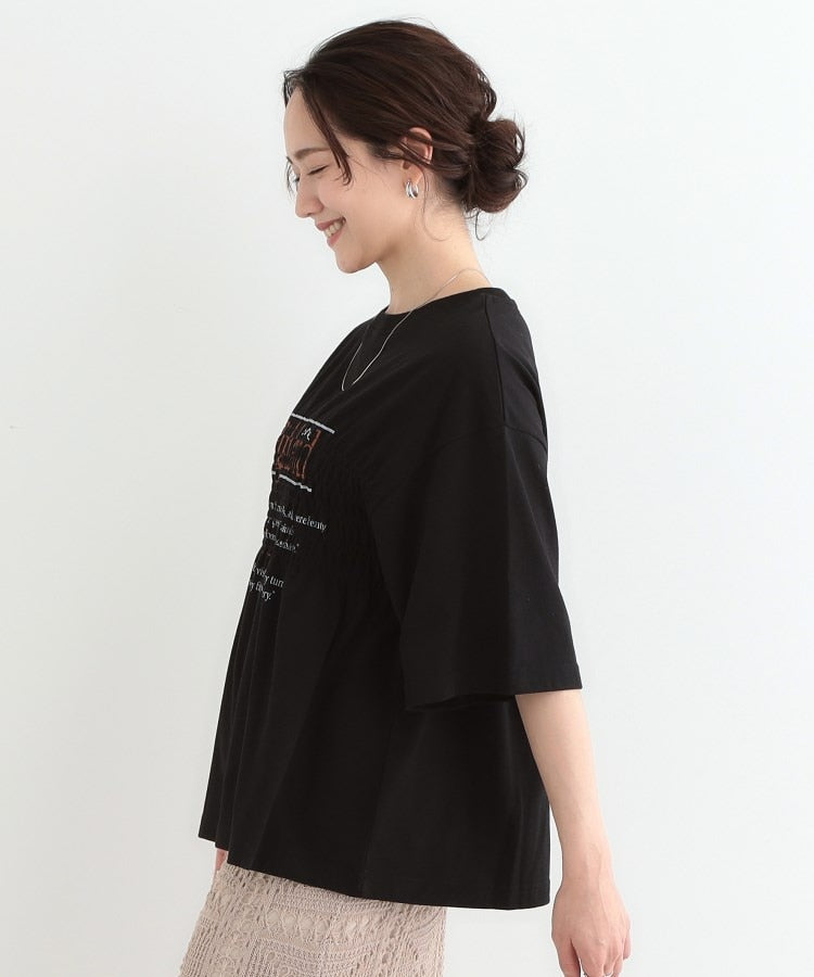 キューティーブロンド Cutie Blonde 胸シャーリング ロゴTシャツ （ホワイト(001)） ホワイト(001)