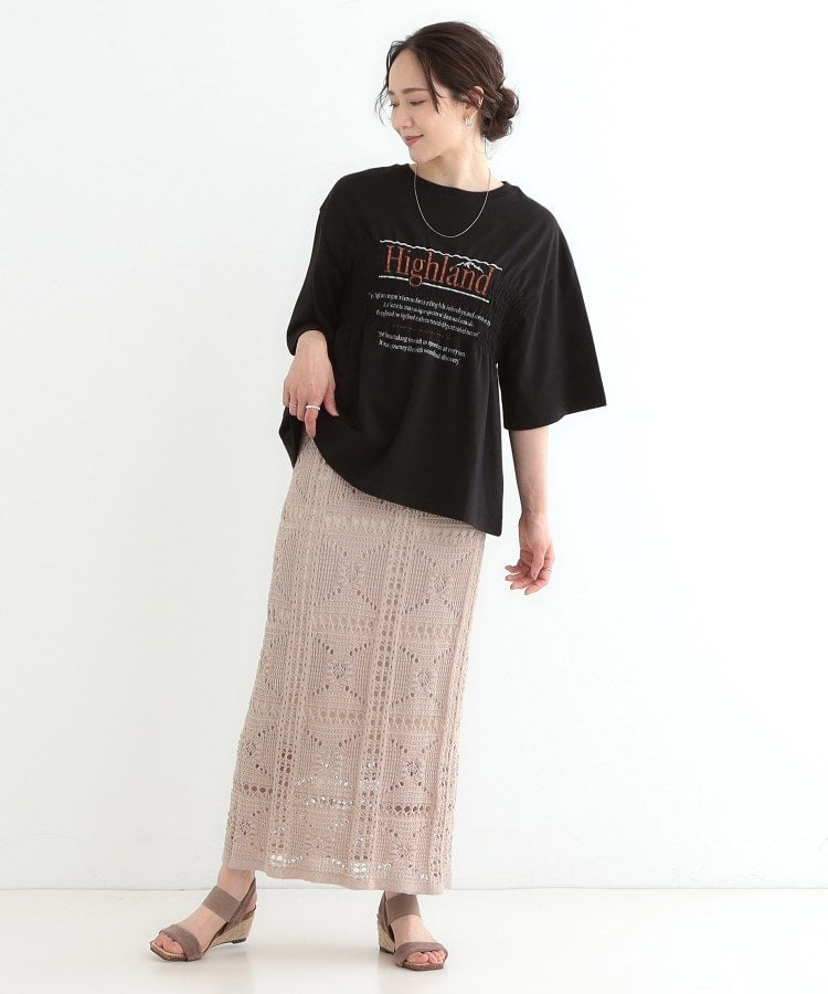 キューティーブロンド Cutie Blonde 胸シャーリング ロゴTシャツ （ホワイト(001)） ホワイト(001)
