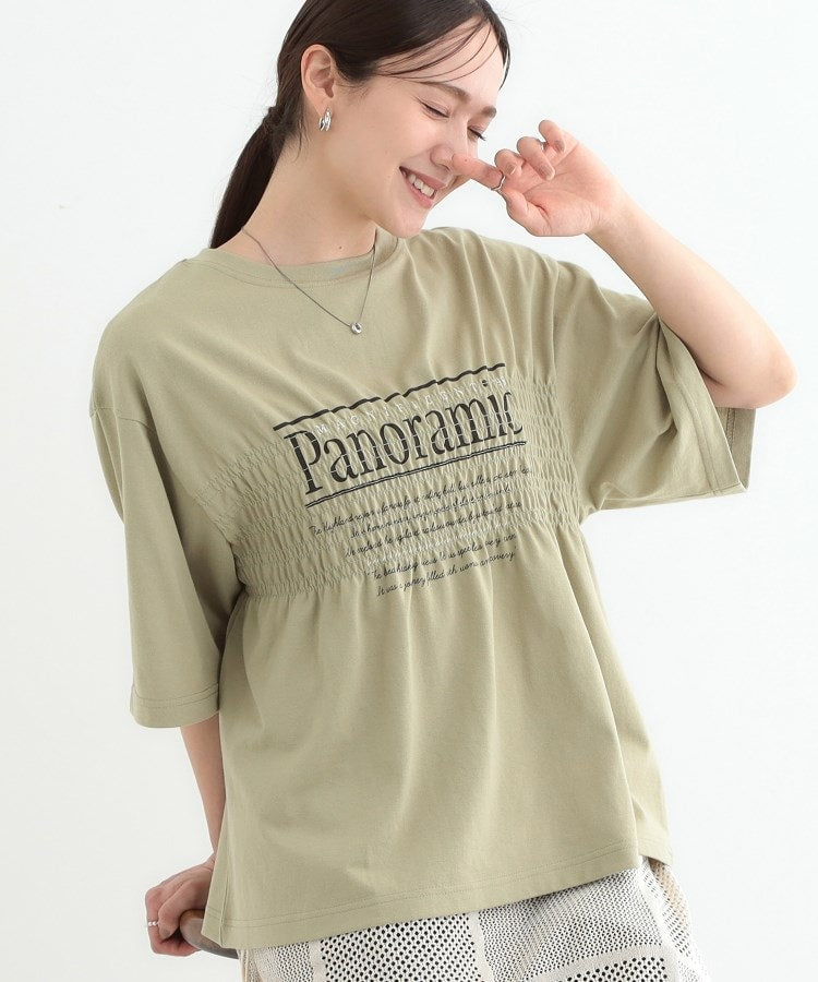 キューティーブロンド Cutie Blonde 胸シャーリング ロゴTシャツ （ホワイト(001)） ホワイト(001)