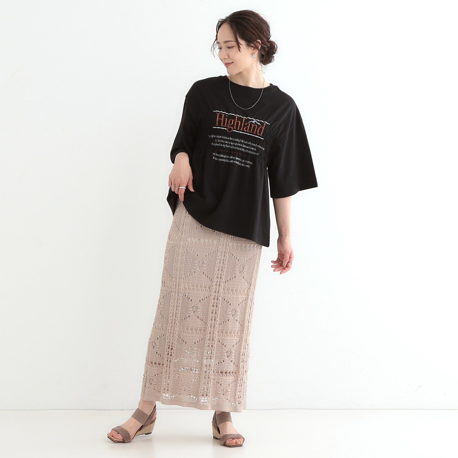 キューティーブロンド Cutie Blonde 胸シャーリング ロゴTシャツ （オリーブグリーン(026)） オリーブグリーン(026)