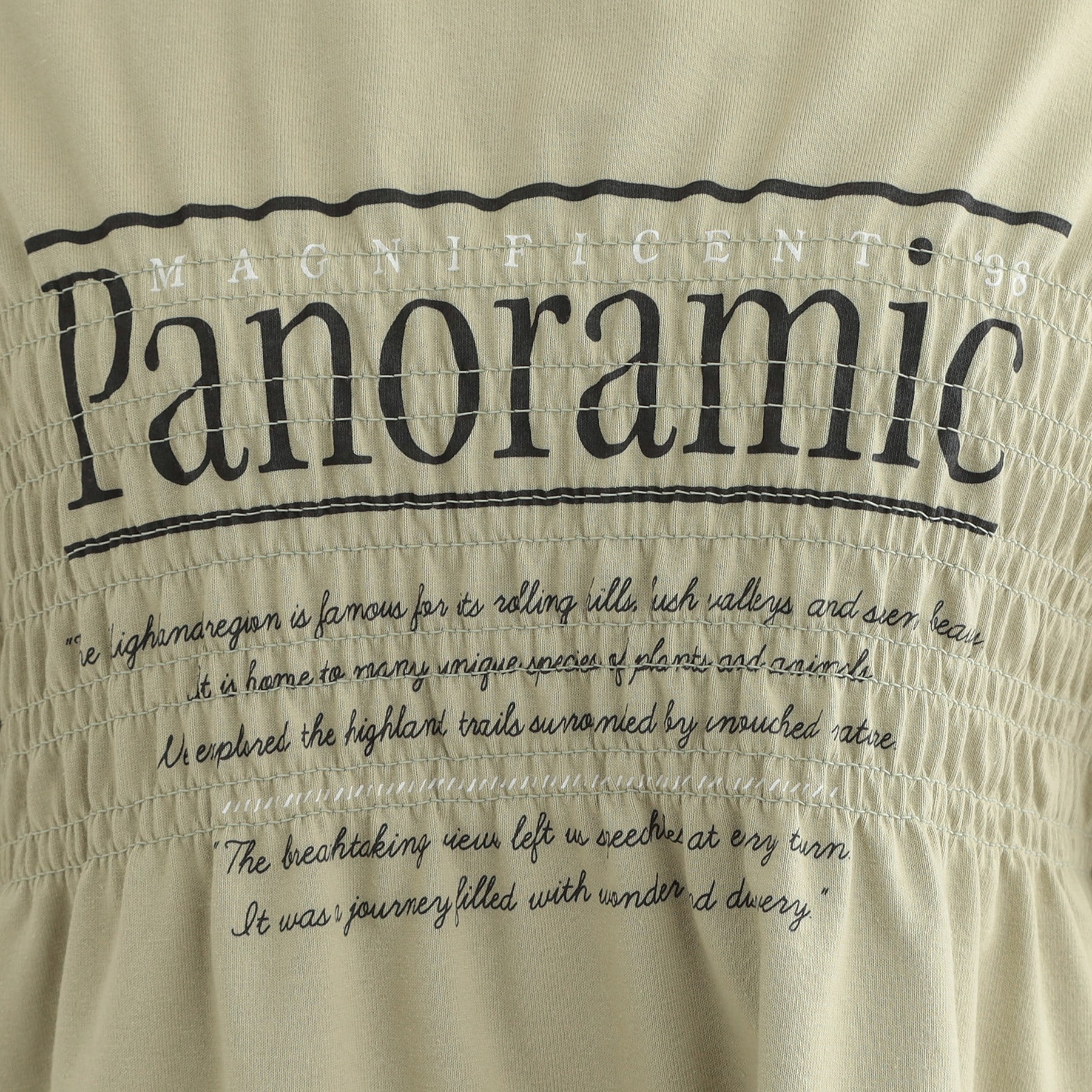 キューティーブロンド Cutie Blonde 胸シャーリング ロゴTシャツ （オリーブグリーン(026)） オリーブグリーン(026)