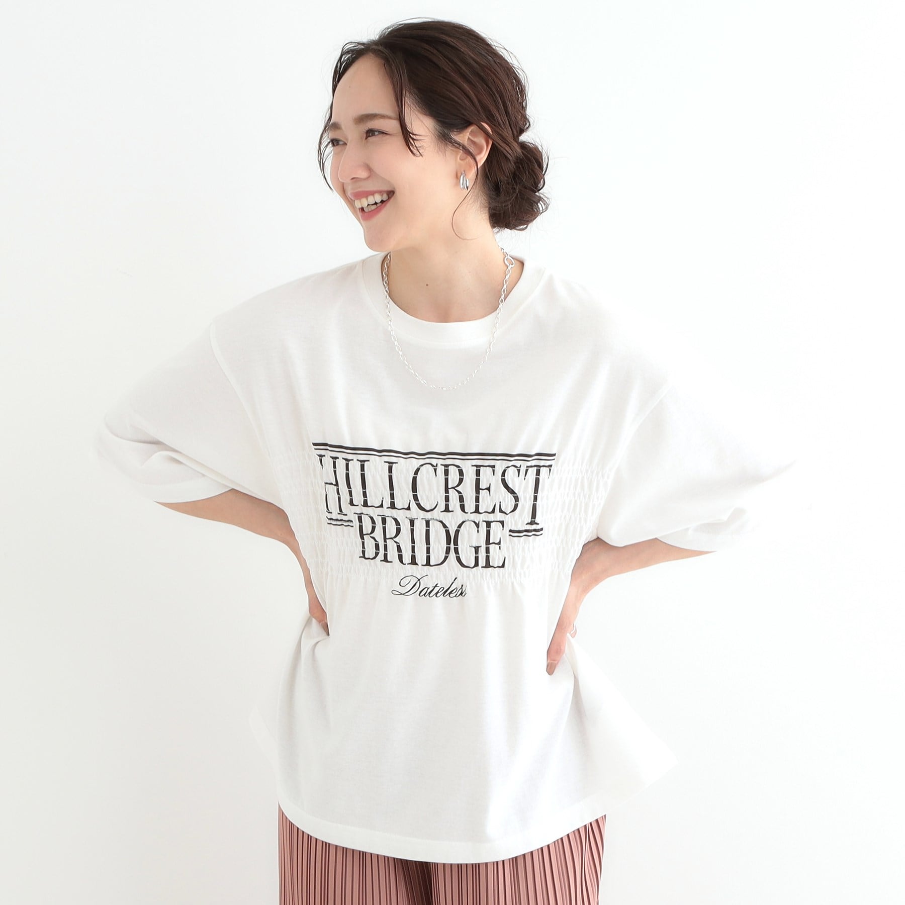 キューティーブロンド Cutie Blonde 胸シャーリング ロゴTシャツ （オリーブグリーン(026)） オリーブグリーン(026)