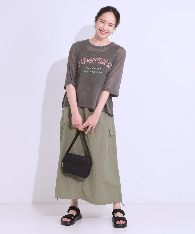 キューティーブロンド Cutie Blonde ラグランスリーブ ロゴシアーニット （オフホワイト(203)） オフホワイト(203)