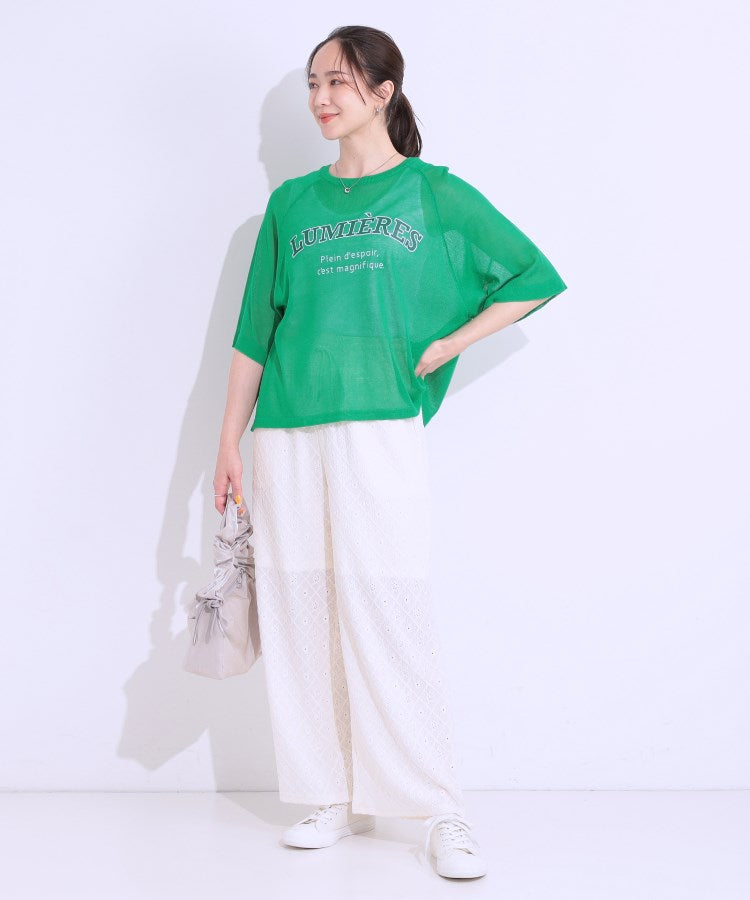 キューティーブロンド Cutie Blonde ラグランスリーブ ロゴシアーニット （オフホワイト(203)） オフホワイト(203)