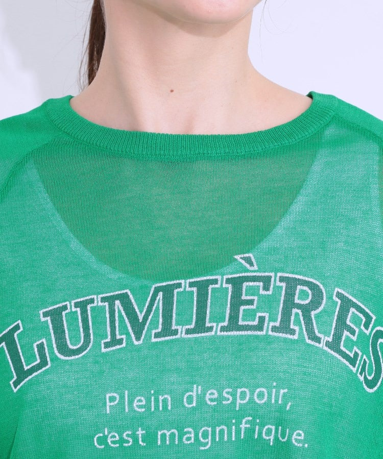 キューティーブロンド Cutie Blonde ラグランスリーブ ロゴシアーニット （オフホワイト(203)） オフホワイト(203)