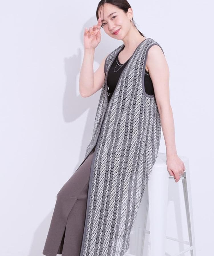 キューティーブロンド Cutie Blonde バイカラーレースジレ （チャコールグレー(314)） チャコールグレー(314)