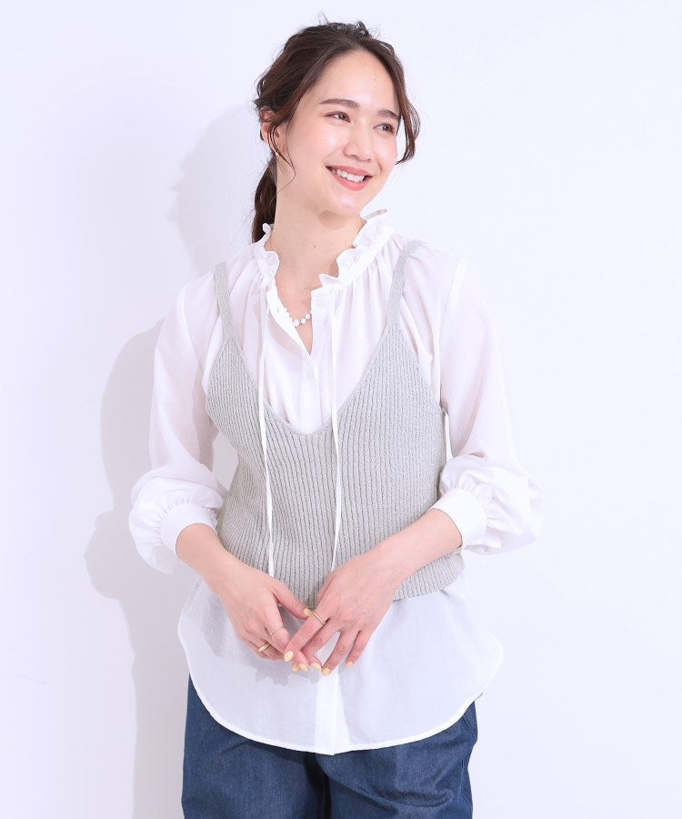 キューティーブロンド Cutie Blonde 【2点セット】ラメニットキャミ＆ロゴTシャツ （ホワイト(001)） ホワイト(001)