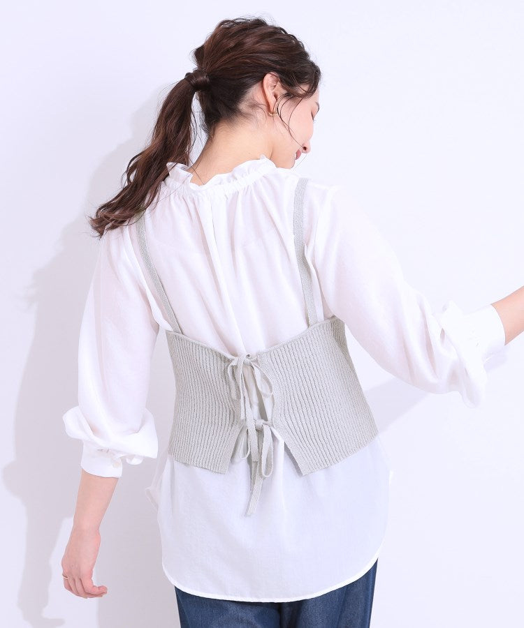 キューティーブロンド Cutie Blonde 【2点セット】ラメニットキャミ＆ロゴTシャツ （ホワイト(001)） ホワイト(001)