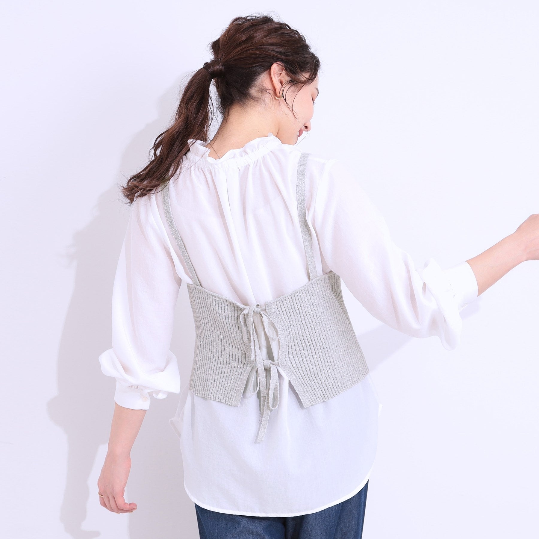 キューティーブロンド Cutie Blonde 【2点セット】ラメニットキャミ＆ロゴTシャツ （ホワイト(001)） ホワイト(001)