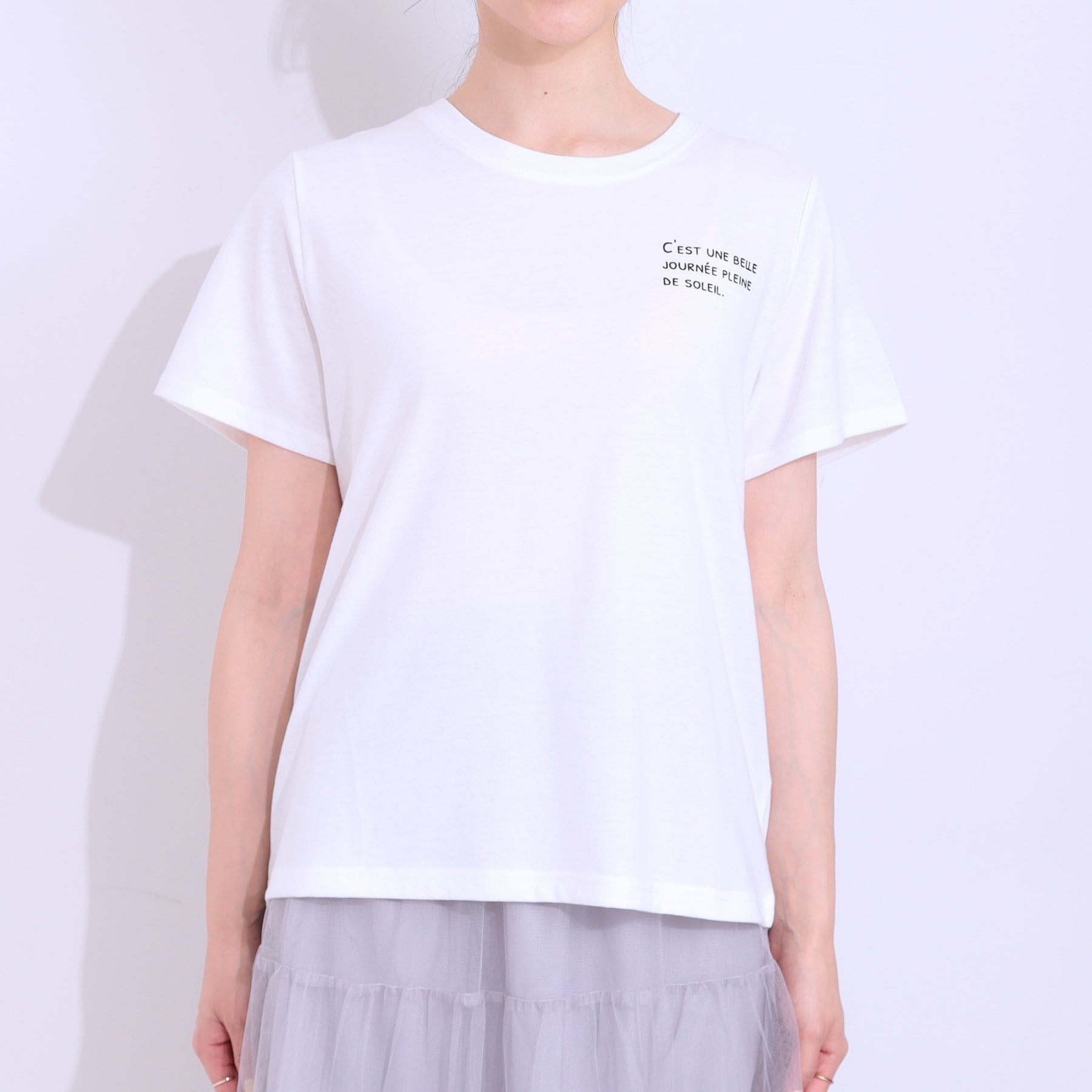 キューティーブロンド Cutie Blonde 【2点セット】ラメニットキャミ＆ロゴTシャツ （ホワイト(001)） ホワイト(001)