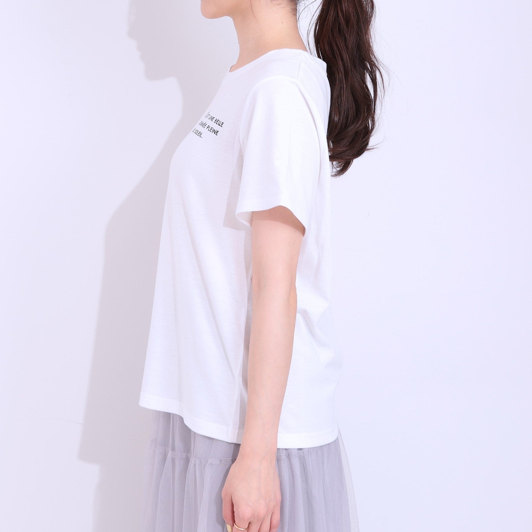 キューティーブロンド Cutie Blonde 【2点セット】ラメニットキャミ＆ロゴTシャツ （ホワイト(001)） ホワイト(001)