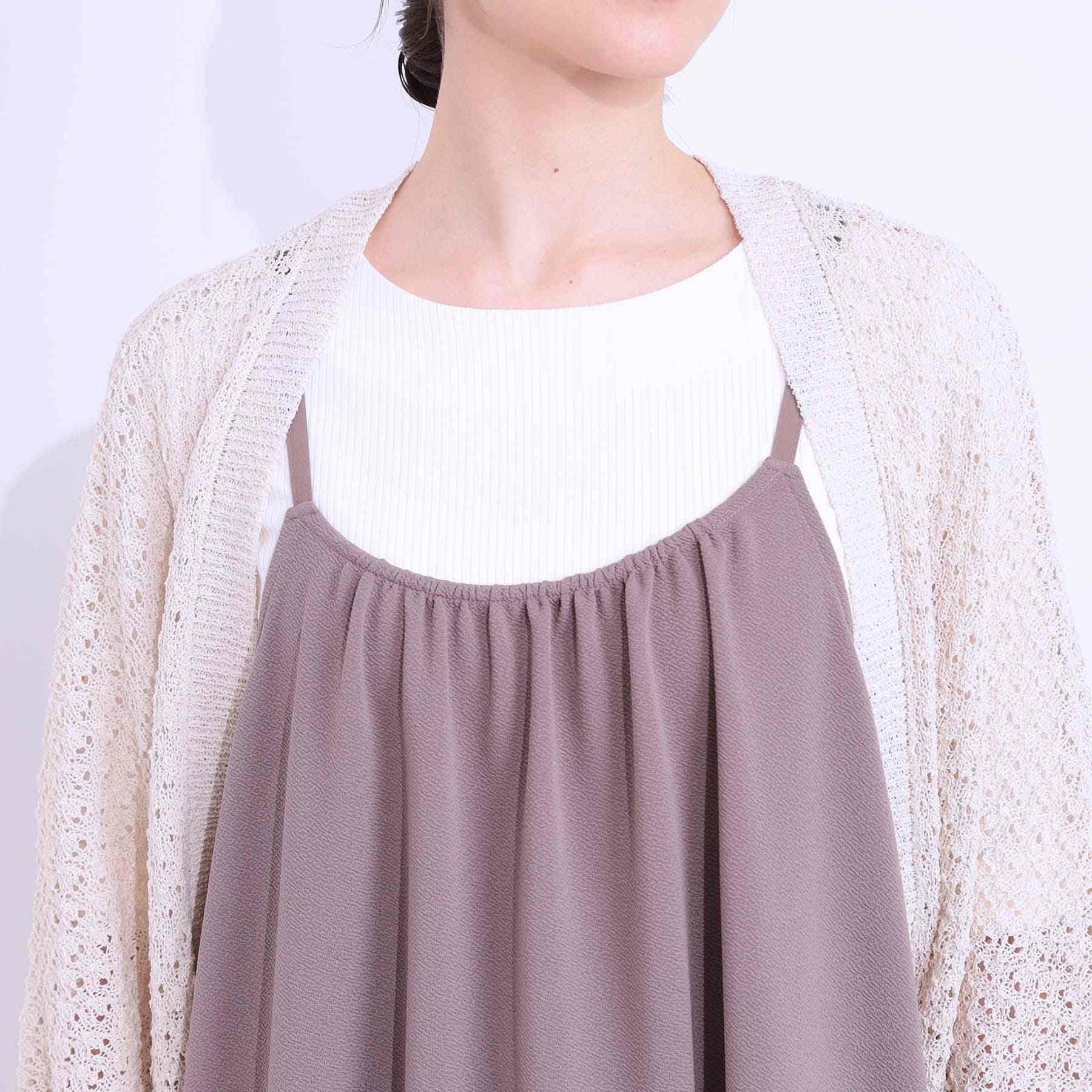 キューティーブロンド Cutie Blonde リネンライク 透かし編みボレロカーディガン （ミントグリーン(021)） ミントグリーン(021)