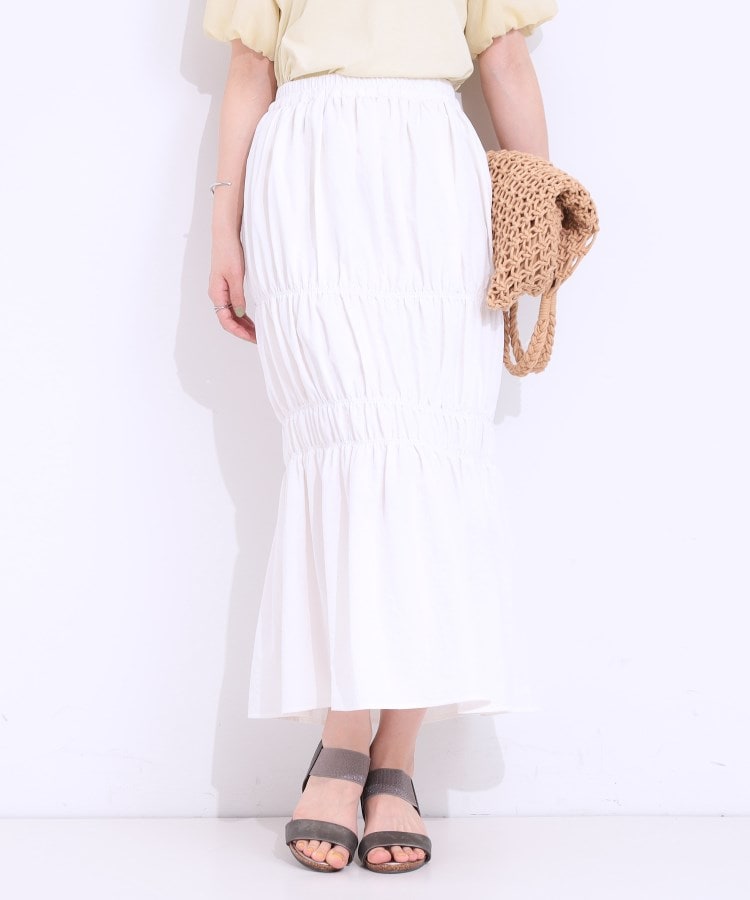 キューティーブロンド Cutie Blonde シャーリングデザインスカート （ホワイト(001)） ホワイト(001)