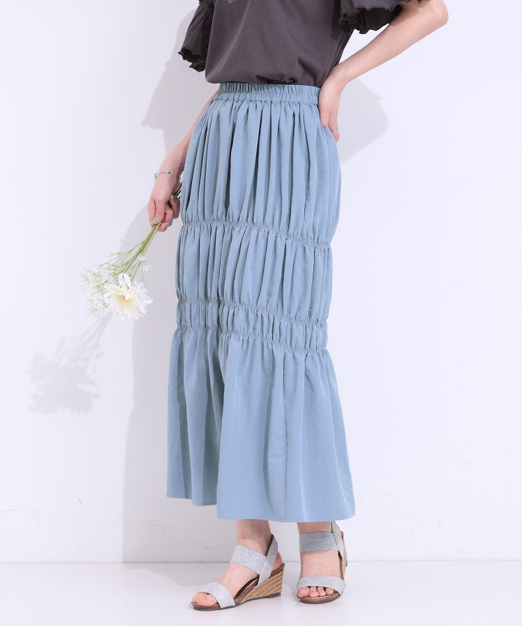 キューティーブロンド Cutie Blonde シャーリングデザインスカート （ブルー(091)） ブルー(091)