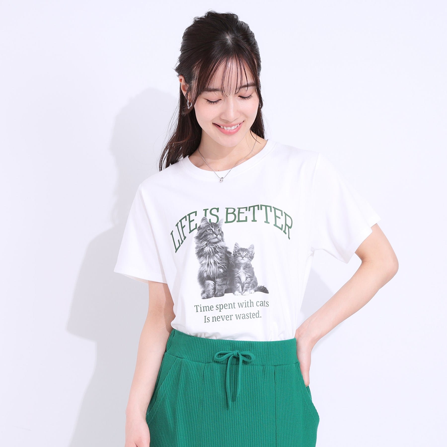 キューティーブロンド Cutie Blonde プリントアソートベーシックTシャツ （チャコールグレー(114)） チャコールグレー(114)