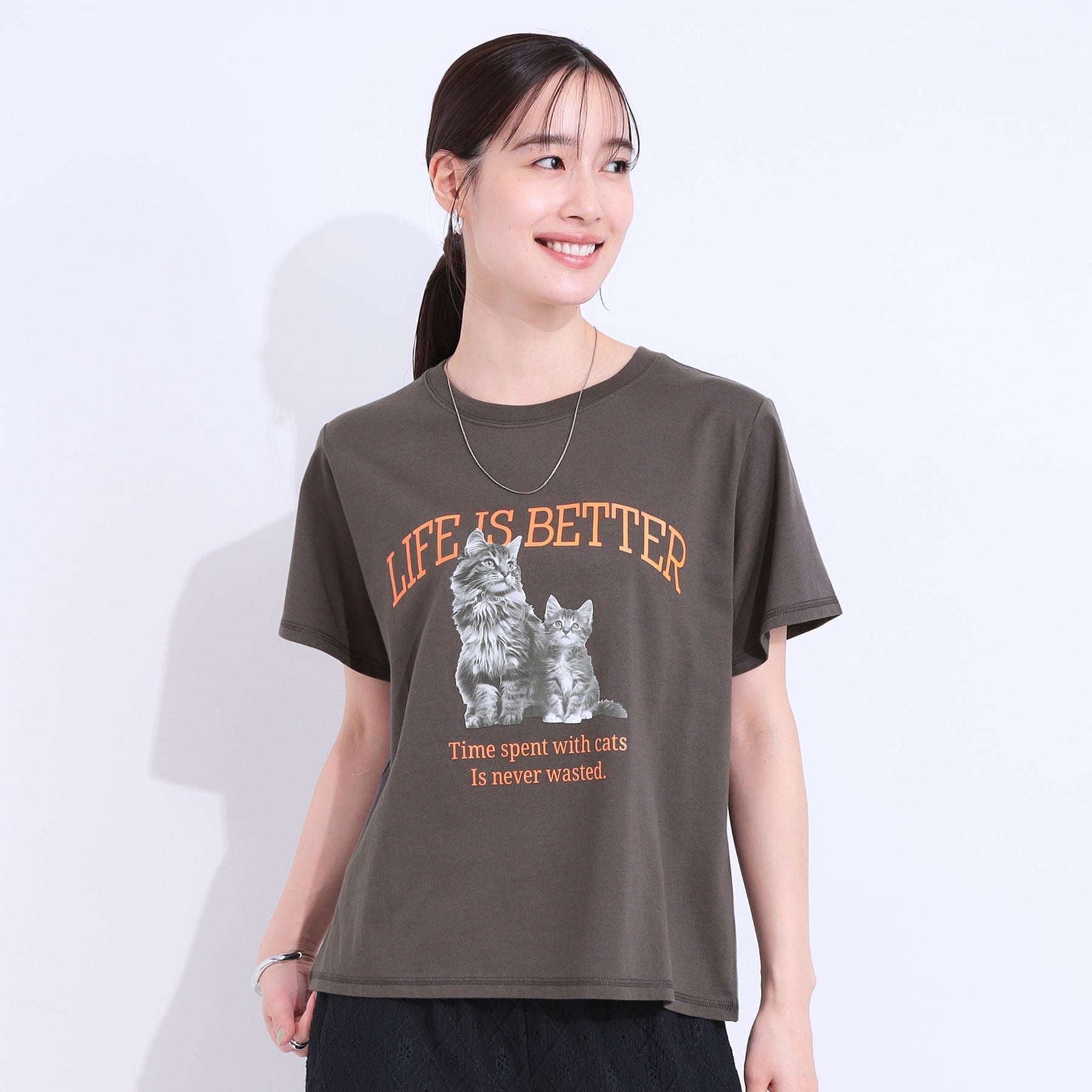 キューティーブロンド Cutie Blonde プリントアソートベーシックTシャツ （チャコールグレー(114)） チャコールグレー(114)