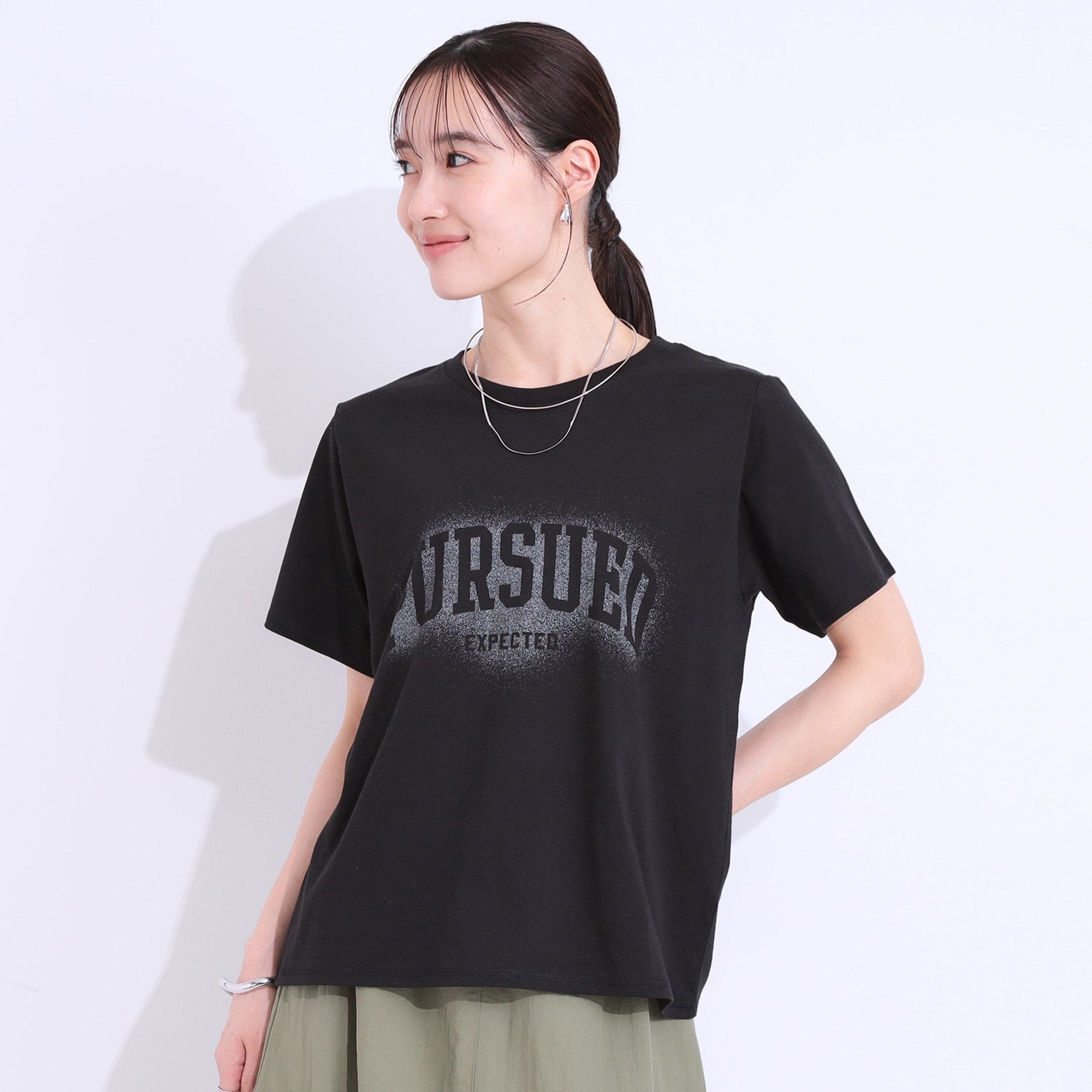キューティーブロンド Cutie Blonde プリントアソートベーシックTシャツ （チャコールグレー(114)） チャコールグレー(114)