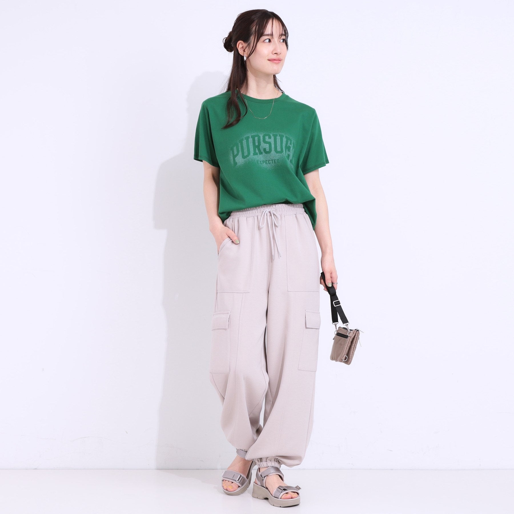 キューティーブロンド Cutie Blonde プリントアソートベーシックTシャツ （チャコールグレー(114)） チャコールグレー(114)