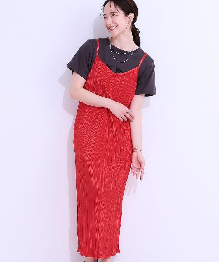 キューティーブロンド Cutie Blonde プリーツキャミワンピース （レッド(063)） レッド(063)