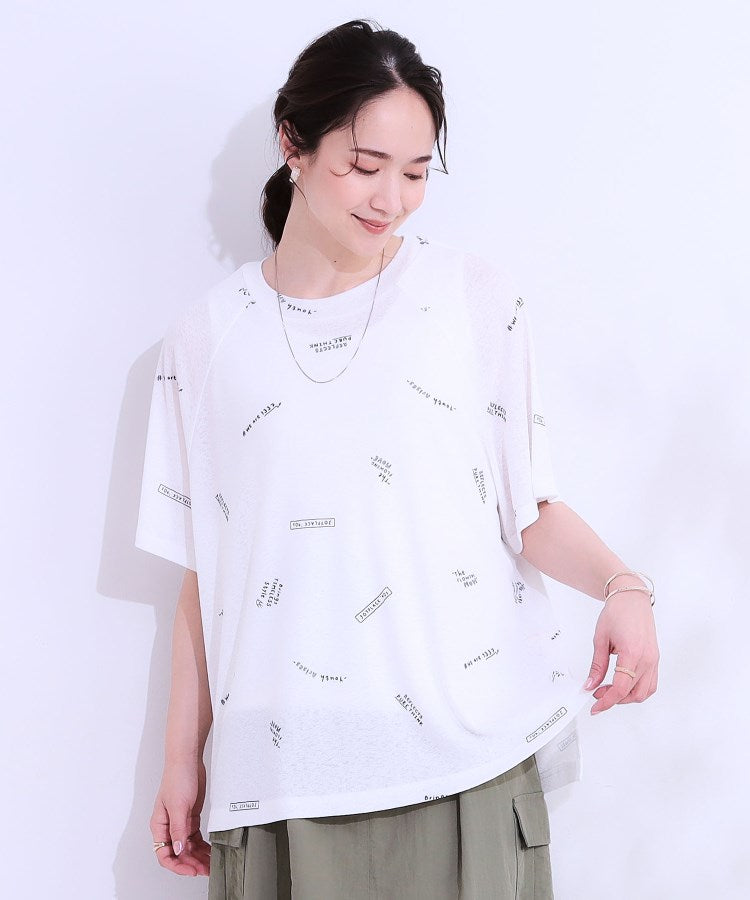 キューティーブロンド Cutie Blonde シアーラグランプリントTEE （ホワイト(001)） ホワイト(001)